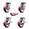 Service Caster 6 Inch Poly on Aluminum Swivel Caster Set with Roller Bearings 2 Brakes SCC SCC-35S620-PAR-2-SLB-2 - alternate 3